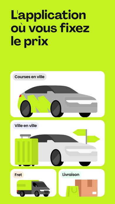 inDrive showing negotiate-your-fare screen